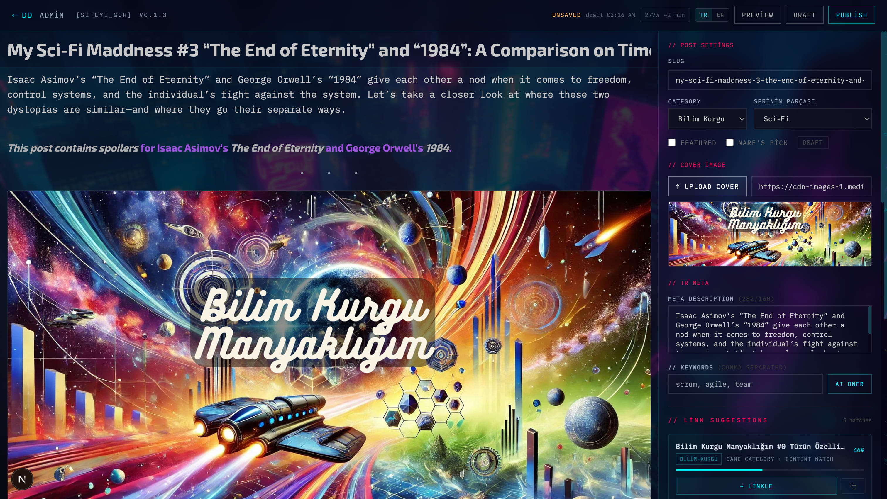 Editor screen